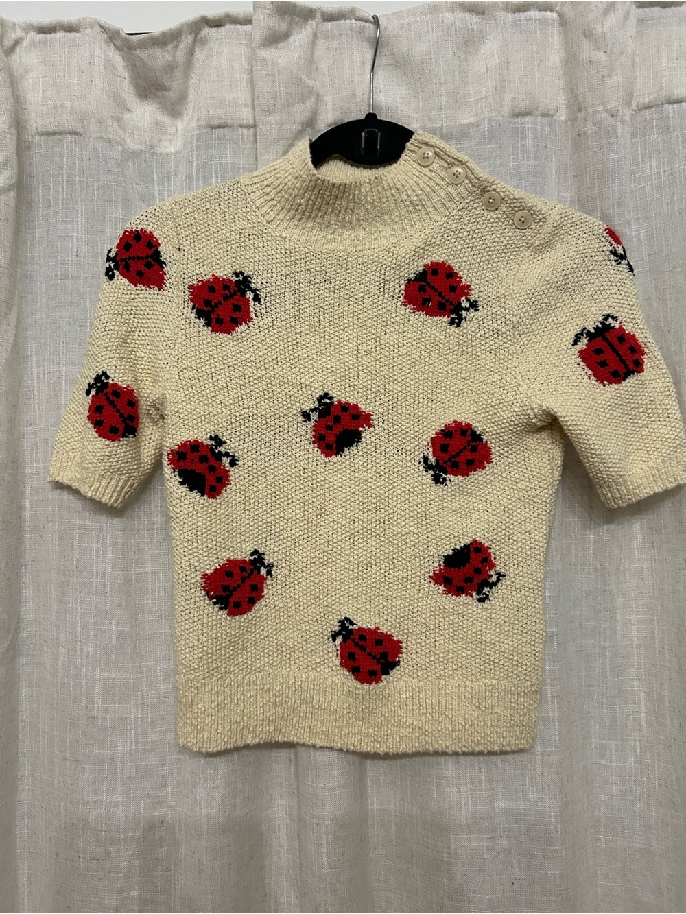 Maeve lady bug short sleeve sweater - Picture 2 of 4